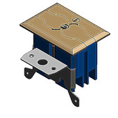 Carlon B121BFBB - Adjustable Floor Box Kit with Brass Cover