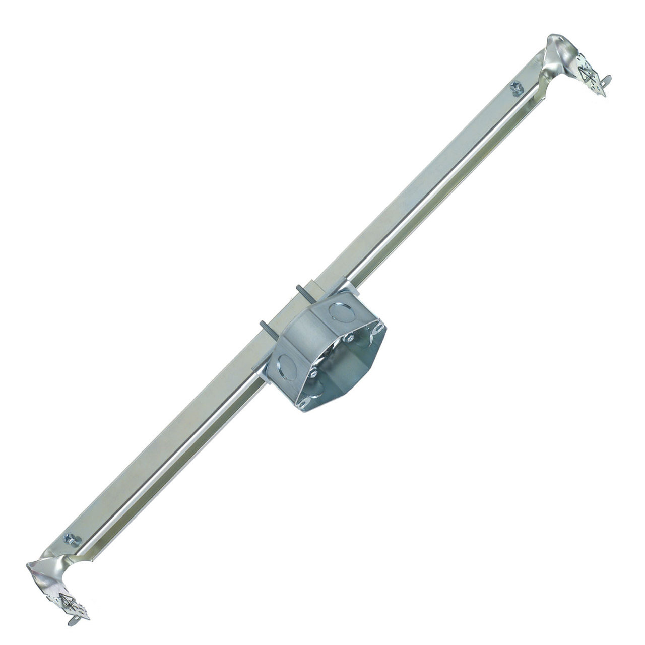 1-Pack For New Construction 16-24-inches Metallic Arlington FBRS415-1 Steel Fan and Fixture Mounting Box with Adjustable Mounting Bracket