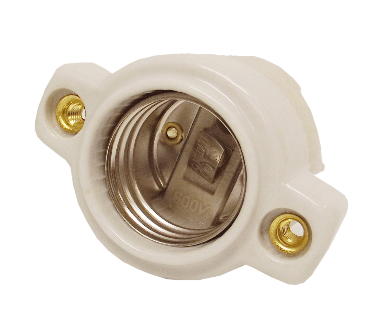 Leviton 9885 1Piece Front Mount Porcelain Keyless Medium Base Lampholder