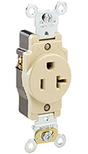 Leviton 5361 20a 125v Nema 5 20r 2p 3w Narrow Body Single