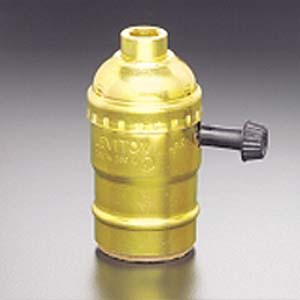 1/8IPs Tapped Bushing Brass Single Circuit Leviton 6098-PG Medium Base Complete Push-Through Aluminum Shell Incandescent Lampholder 1/8IPs Tapped Bushing Brass Single Circuit Leviton 6098-PG Medium Base Complete Push-Through Aluminum Shell Incandescent Lampholder