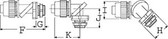 Hubbell/RACO 4754 - 1" Liquidtight Straight Non-Metallic 90 Connector w/Swivel Lok