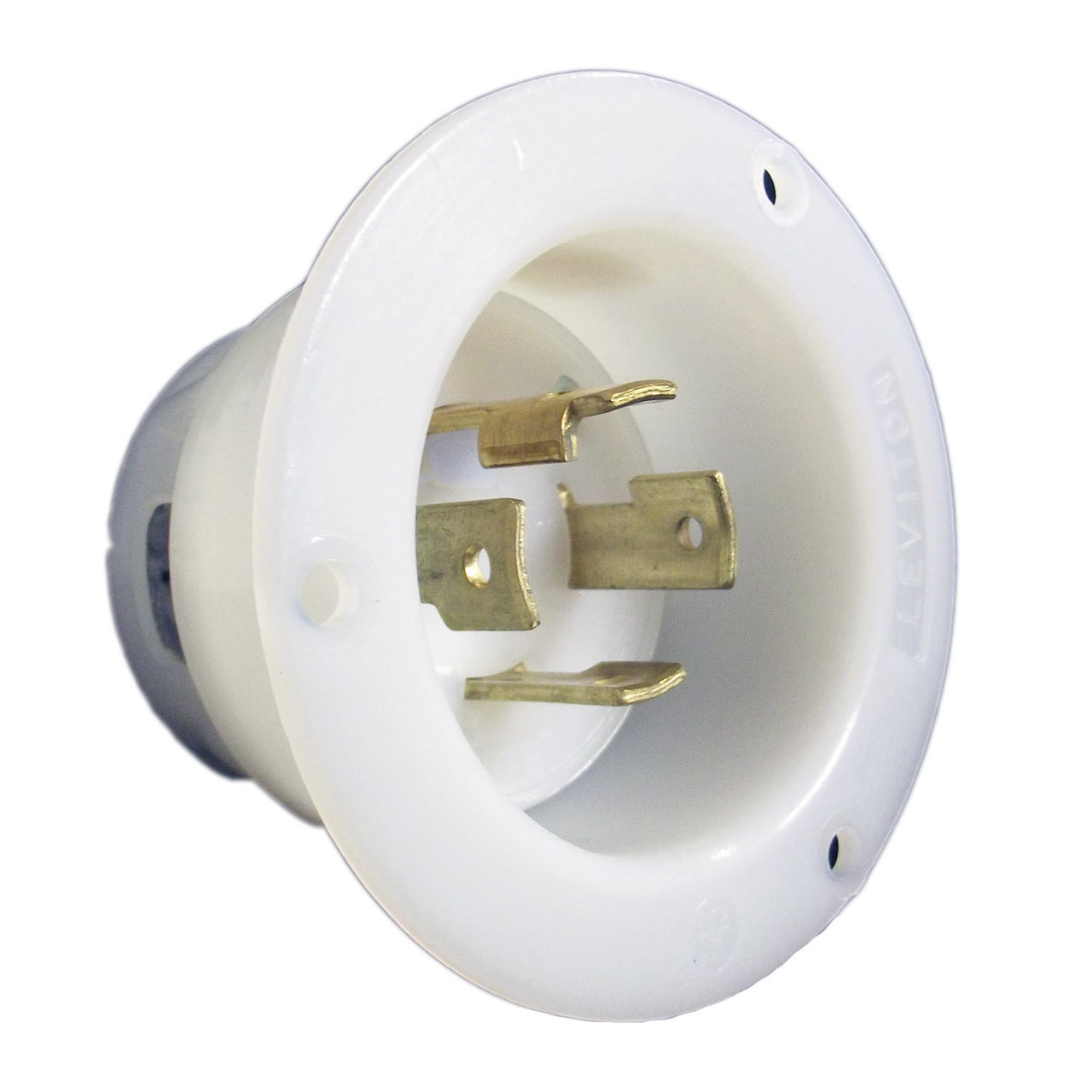 Leviton 2715 250v 3 Pole Flanged Inlet Locking