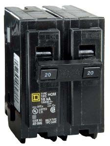 Square D HOM220 - HOM 20A Double Pole 120/240V Circuit Breaker