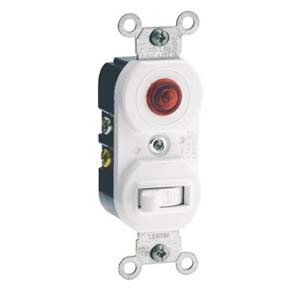 Leviton 5246 I 15a Duplex Style 3 Way Switch W Pilot Light Ivory