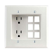 Leviton 690-W -  Residential Grade 2 Gang Recessed Duplex Receptacle