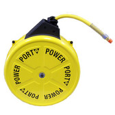 Power Port MHR5038-ORS - Metal Rewind Hose Reel 50' x 3/8" I.D. Yellow PVC