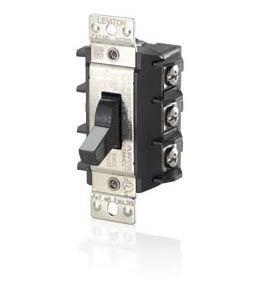 Toggle Three-Pole Leviton MS303-DS 30 Amp 600 Volt Black Non-Grounding Three Phase AC Motor Starter Suitable as Motor Disconnect Industrial Grade