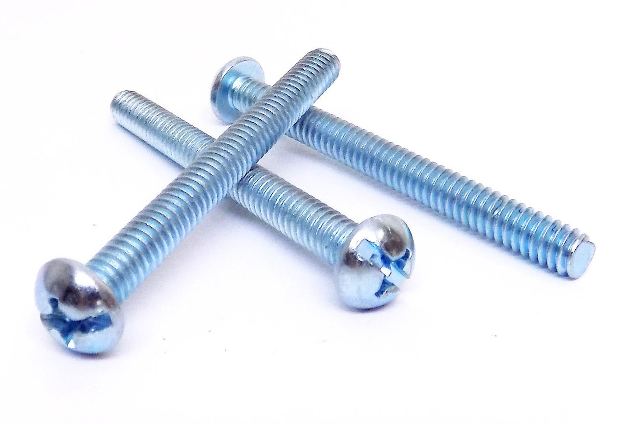 1/420X21/2RHMS Round Head Combo Machine Screw 100/Jar
