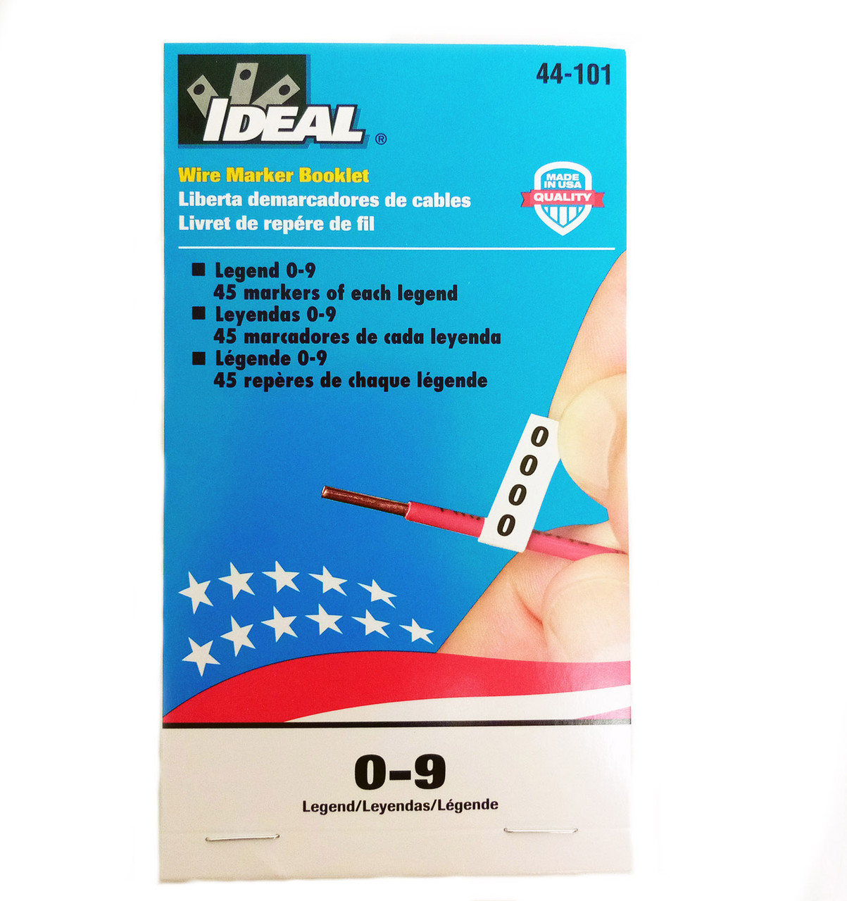 Ideal 44-101 Wire Marker Booklet Legend 45 each 0-9