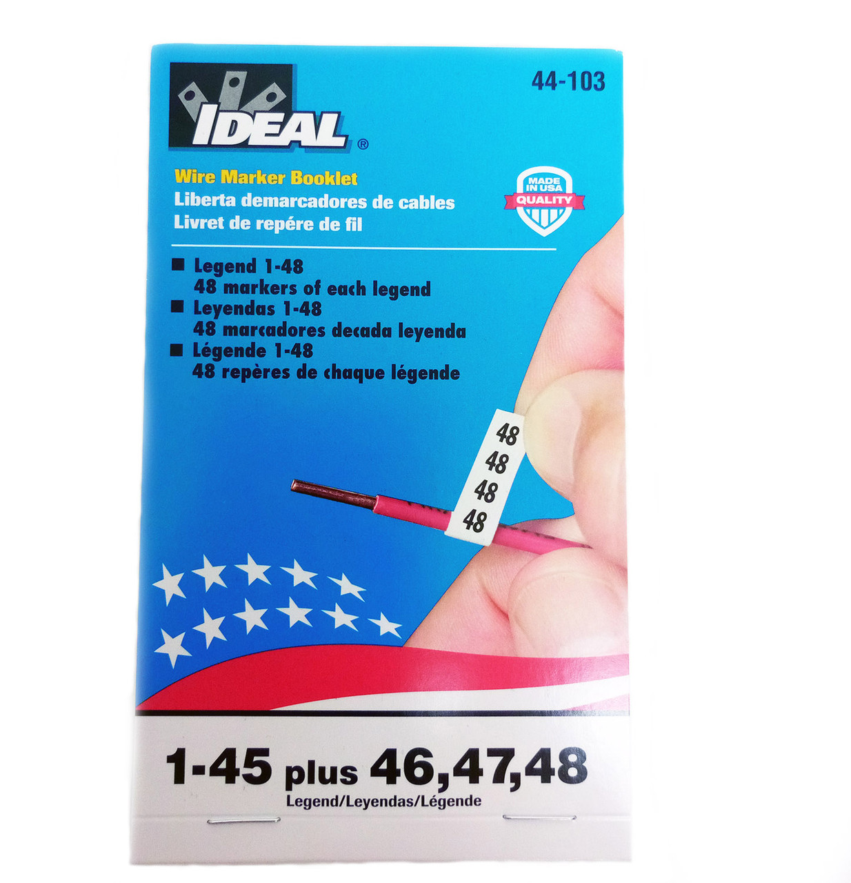 Ideal 44103 Booklet Legend Wire Marker Asst 148, 10 Each