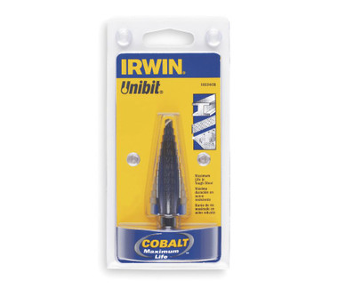 IRWIN UNIBIT Cobalt Step Drill Bit, 1/8-1/2 In X 1/32