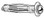 Hollow Wall Anchor, 1/4" S, Combo Head