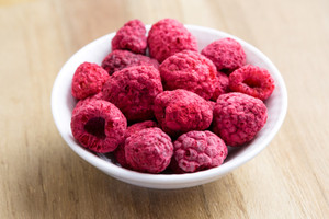 200g of Freeze Dried Raspberry is made with 2000g of Fresh Raspberries