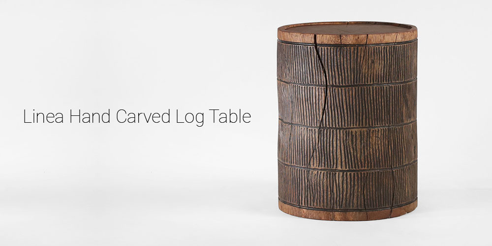 Linea Hand Carved Log Table
