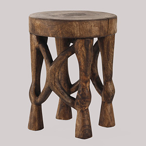 Tenzo Hand Carved Stool