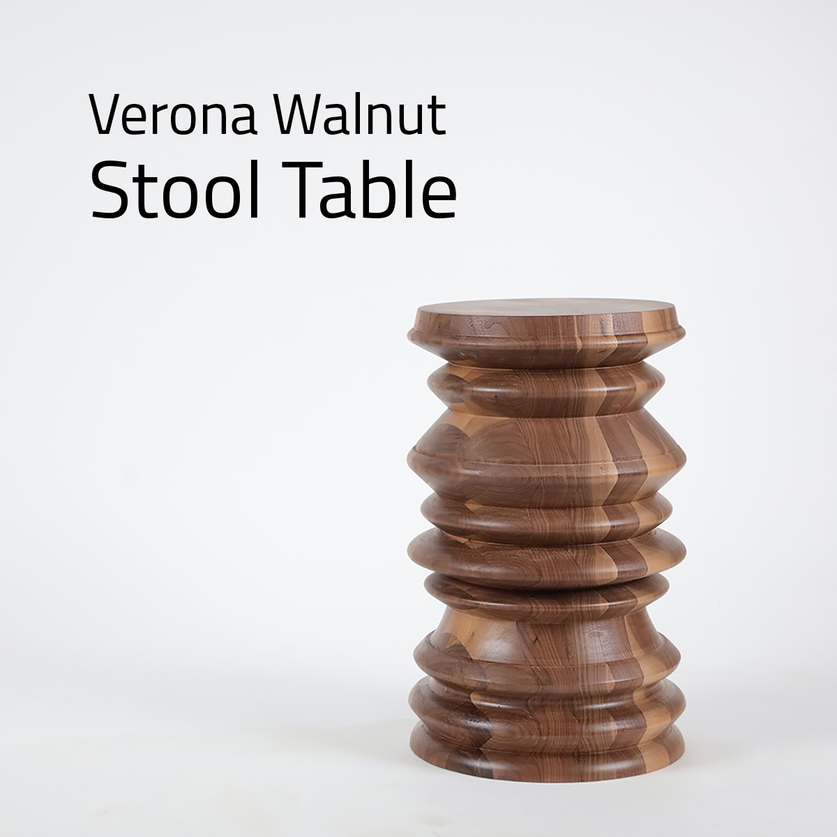 Verona Walnut Stool Table