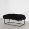 As shown: Textura Mongolian Bench
Dimensions: 40 x 18 x 18 H inches
Materials: Mongolian Hide, Steel
Color: Black