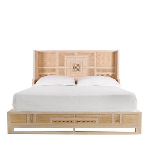 Basilisa Bed
82.75 x 62 x 41.25 H inches
Mahogany, Rattan