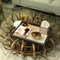 Aiden Cocktail Table
54 dia x 16.75 H inches
Rattan, Glass