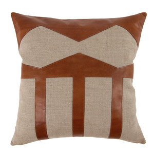 Taxco Pillow
20 x 20 inches
Linen, Leather
Natural, Saddle Brown