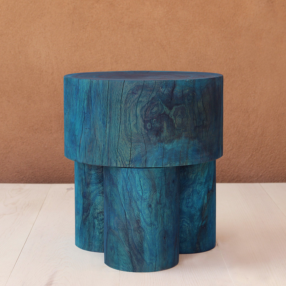 Antro Stool Table
18 dia x 20 H inches
Azure Blue Finish