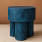 Antro Stool Table
Blue wood side table
18 dia x 20 H inches
Azure Blue Finish
