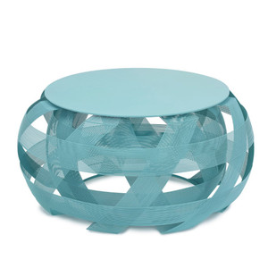 Trigono Stool
32 dia x 19 H inches
Powder Coated Iron Wire
Aqua