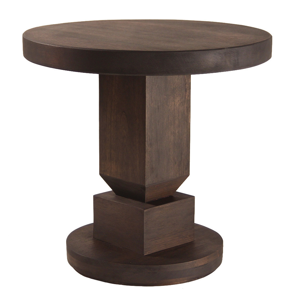 Nico Pedestal Table
30 dia x 29.5 H inches
Spanish Cedar
Pale Black
