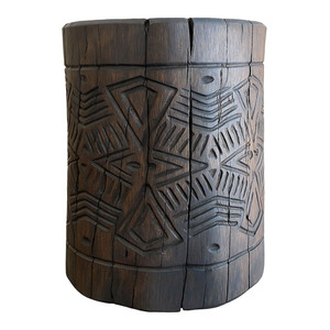 Kota Outdoor Log Table
Wood Carved Side Table
12 - 16 dia x 18 H inches
Cocoa Brown