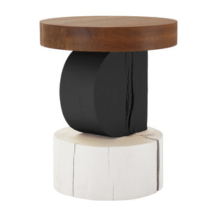 Miró Painted Occasional Table
18 dia x 22 H inches
Natural Oak
Painted Black Beauty, Alabaster
