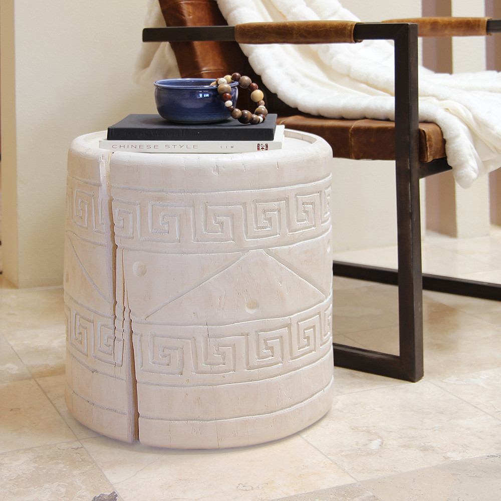 Nativo Hand Carved Solid Log Table
18 dia x 18 H inches
White Wash Finish Nativo Hand Carved Solid Log Table
18 dia x 18 H inches
White Wash Finish