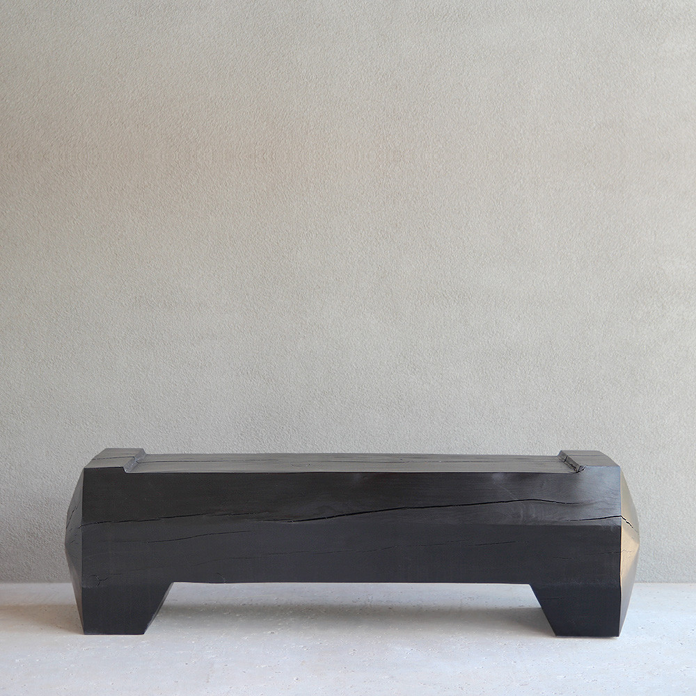 Contemporary Rustic Solid Wood Bench | Pfeifer Studio