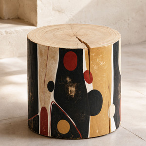 Alexandre Hand Painted Log Table
18 dia x 18 H inches