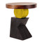 Lazlo Sculptural End Table
24 dia x 26.75 H inches
Spanish Cedar, Pine
Pineapple Yellow, Ebony