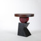 Lazlo Sculptural End Table
24 dia x 26.75 H inches
Spanish Cedar, Pine
Oxblood, Ebony