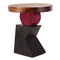 Lazlo Sculptural End Table
24 dia x 26.75 H inches
Spanish Cedar, Pine
Garnet, Ebony