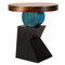 Lazlo Sculptural End Table
24 dia x 26.75 H inches
Spanish Cedar, Pine
Azure Blue, Ebony