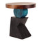Lazlo Sculptural End Table
24 dia x 26.75 H inches
Spanish Cedar, Pine
Azure Blue, Ebony