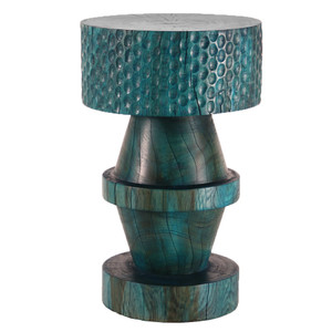 Dario Side Table
14 dia x 22 H inches
Azure Blue Finish