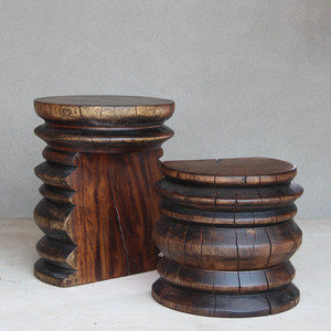 Andra Turned Wood Nesting Tables
24 x 14 x 18 H inches
Light Walnut Finish