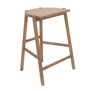Moon Counter Stool
20 x 16 x 24 H inches
Solid White Oak 
Sienna Finish