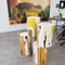 Tachi Modern Hand Painted Log Table
12 dia x 16 H inches
12 dia x 22 H inches