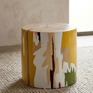 Tachi Modern Hand Painted Log Table
18 dia x 18 H inches