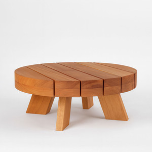 Uli Outdoor Cocktail Table 
40 dia x 15 H inches
Spanish Cedar
Natural