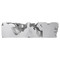 Aventino Faux Silver Bench 
59 x 14 x 17 H inches
Resin