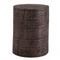 Talladora Hand Carved Log Table
Geometric Carved Pattern Table
12 - 16 dia x 18 H inches
Pale Black