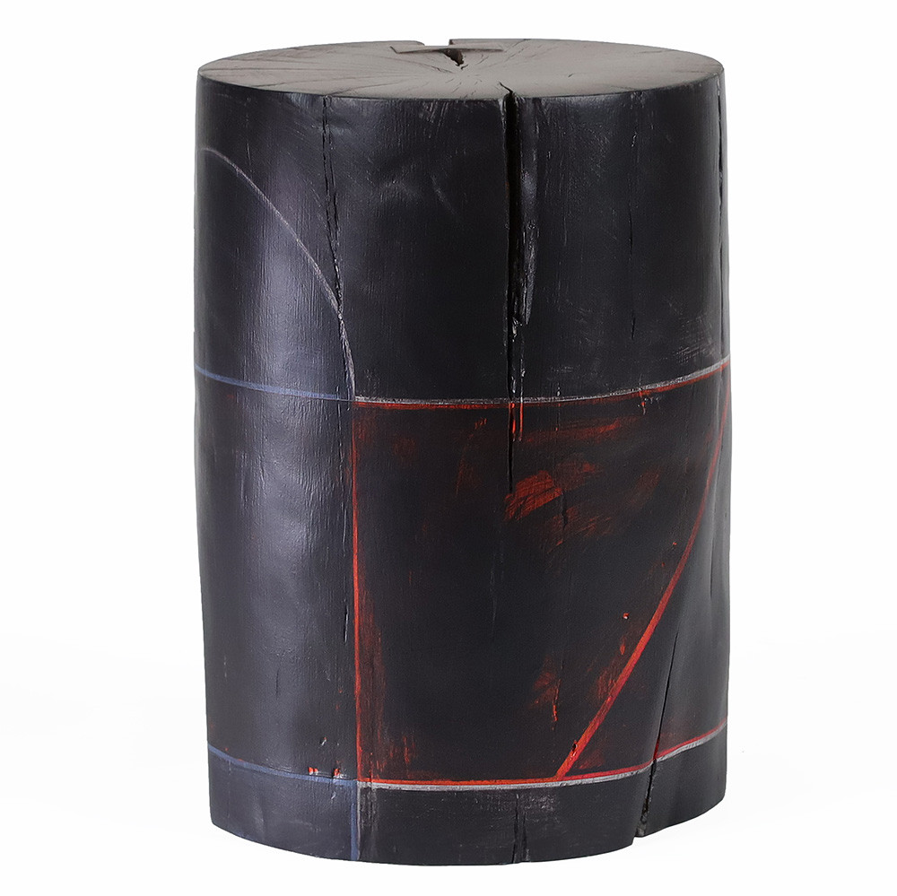 Nero Metro Hand Painted Log Table
12 - 16 dia x 18  H inches