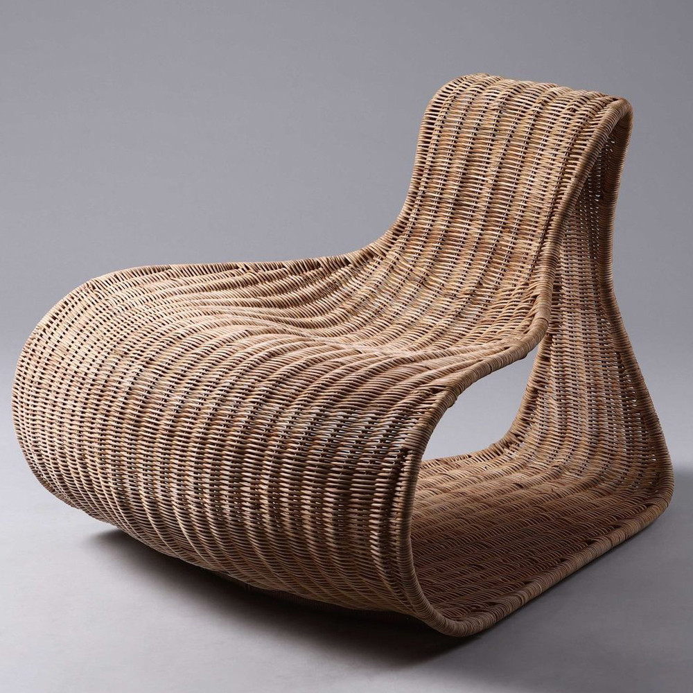Woven Wicker Lounge Chair | Pfeifer Studio