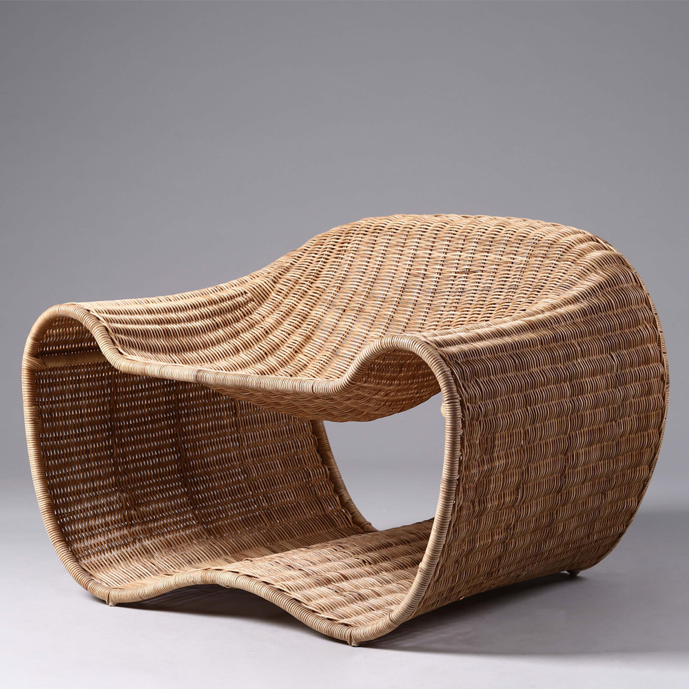 huisvrouw materiaal Kennis maken Contemporary Woven Wicker Lounge Chair | Pfeifer Studio